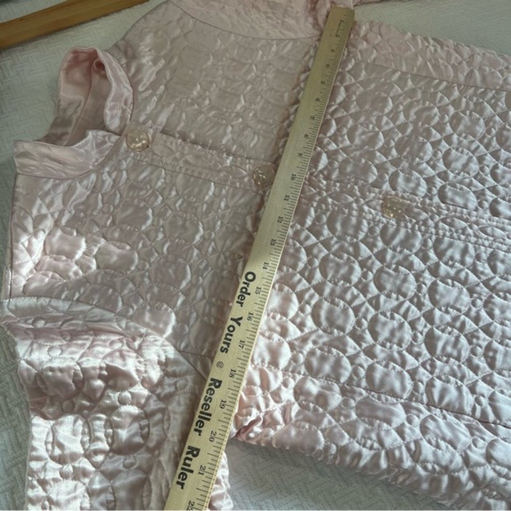 Oscar de la Renta for Neiman Marcus Quilted Pink Robe trench coat - Picture 9 of 15